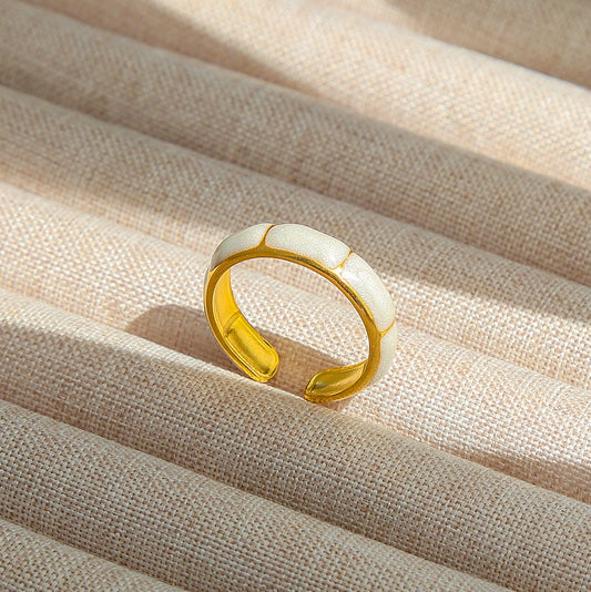 Anillo inox, chapado 66