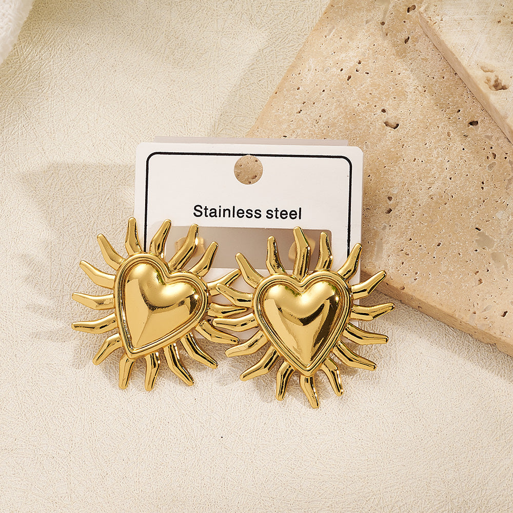 Aretes inox, chapado 117