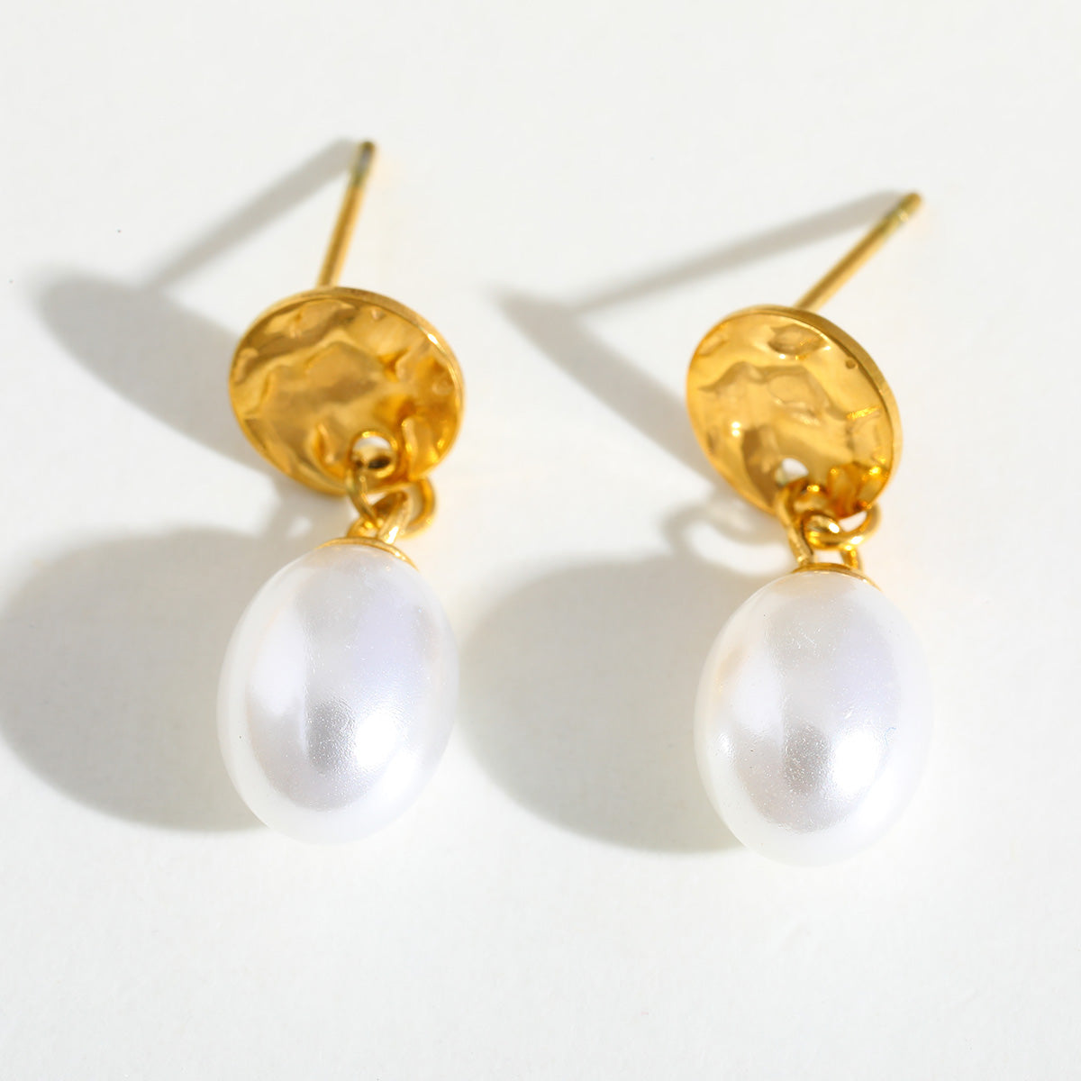 Aretes inox, chapado 84