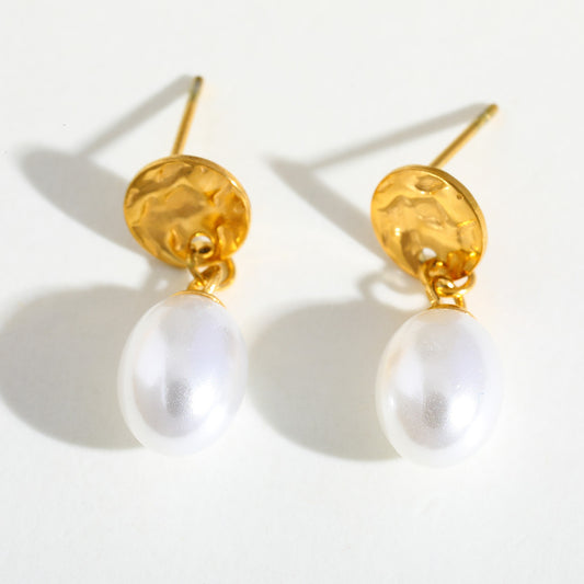 Aretes inox, chapado 84