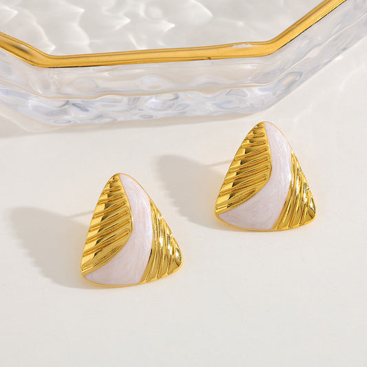 Aretes inox chapado 43