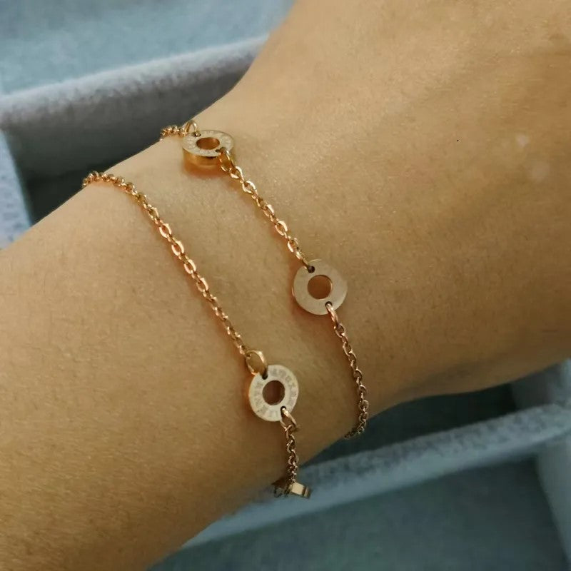 Manilla inox, chapado 86 (rose gold)