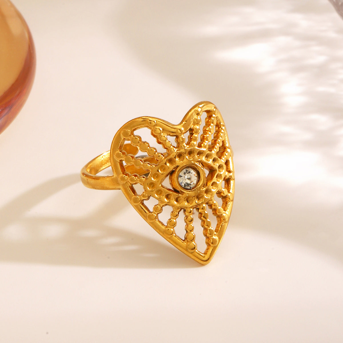Anillo inox, chapado 585