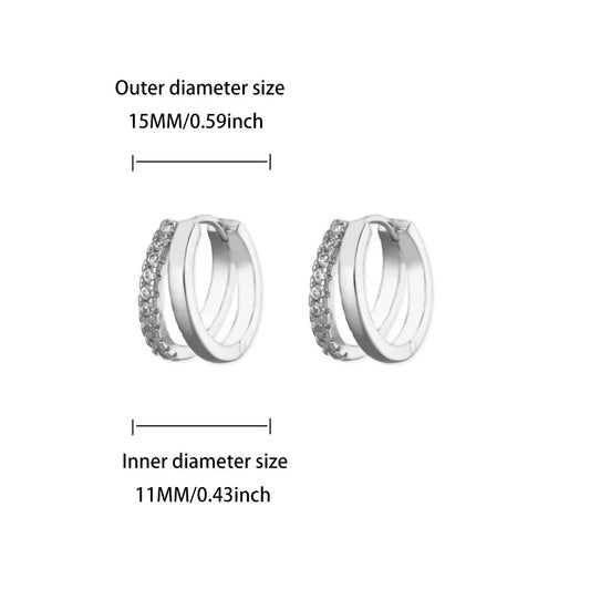 Aretes inox, chapado 347