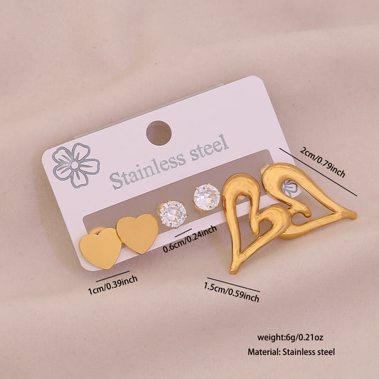 Aretes inox, chapado 139