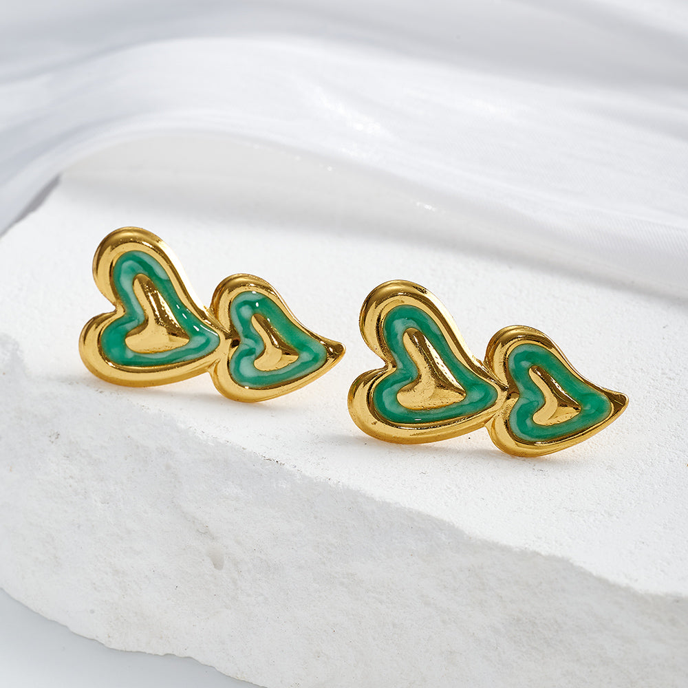 Aretes inox, chapado 214