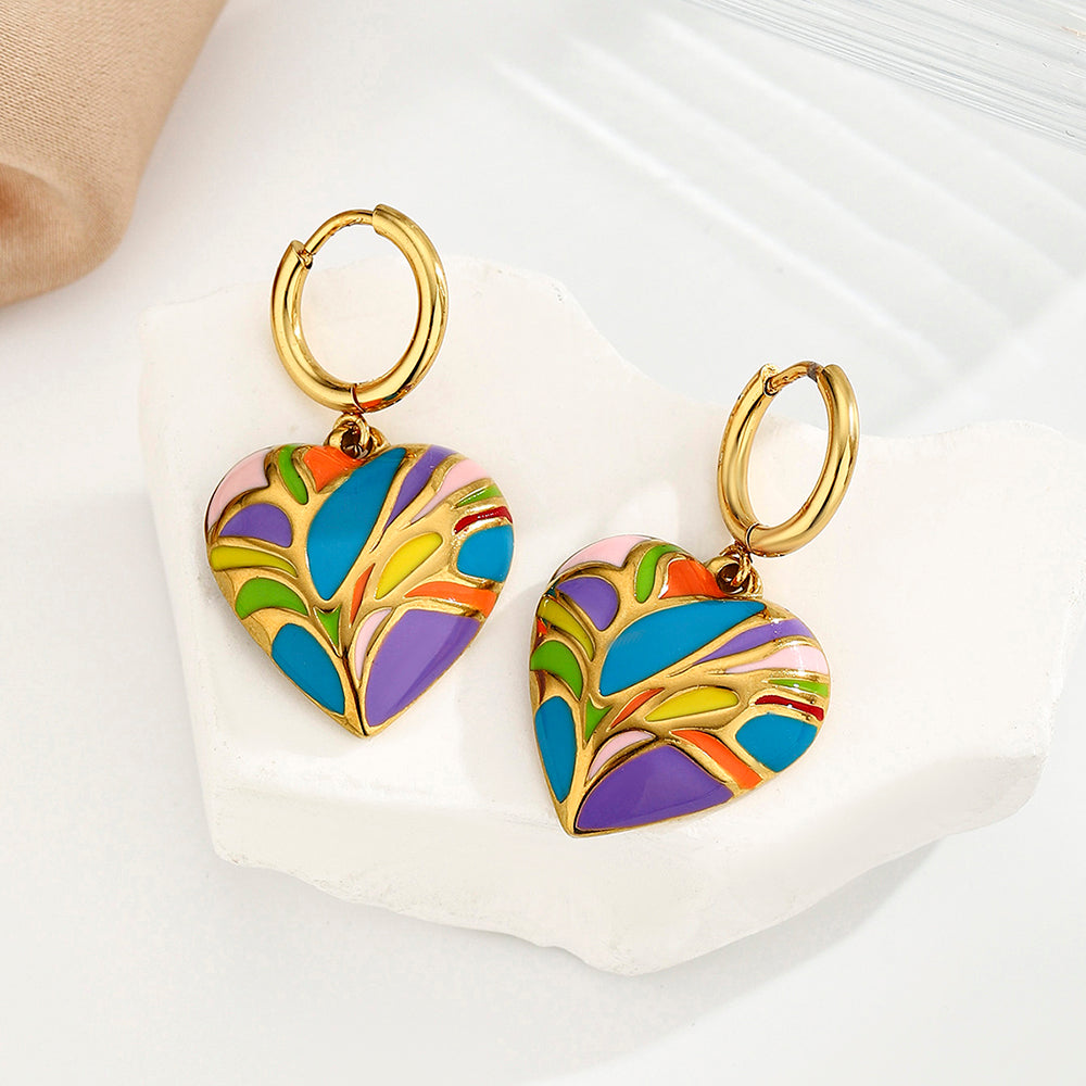 Aretes inox, chapado 126