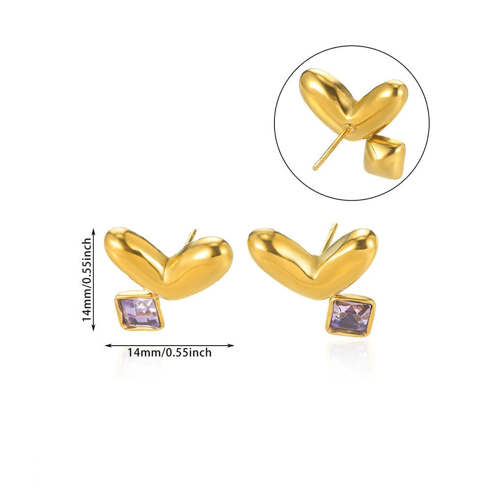 Aretes inox, chapado 249