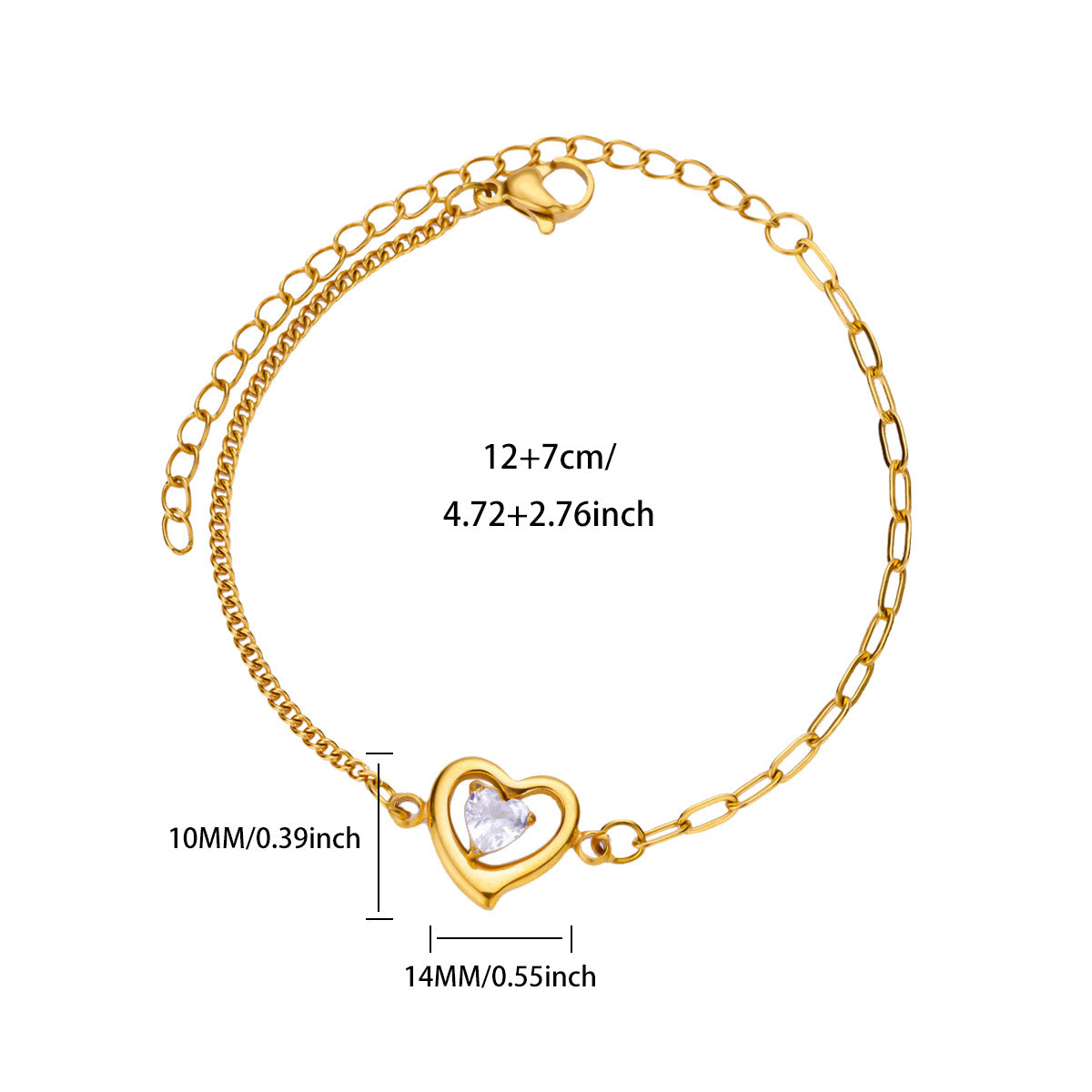 Manilla inox, chapado 104