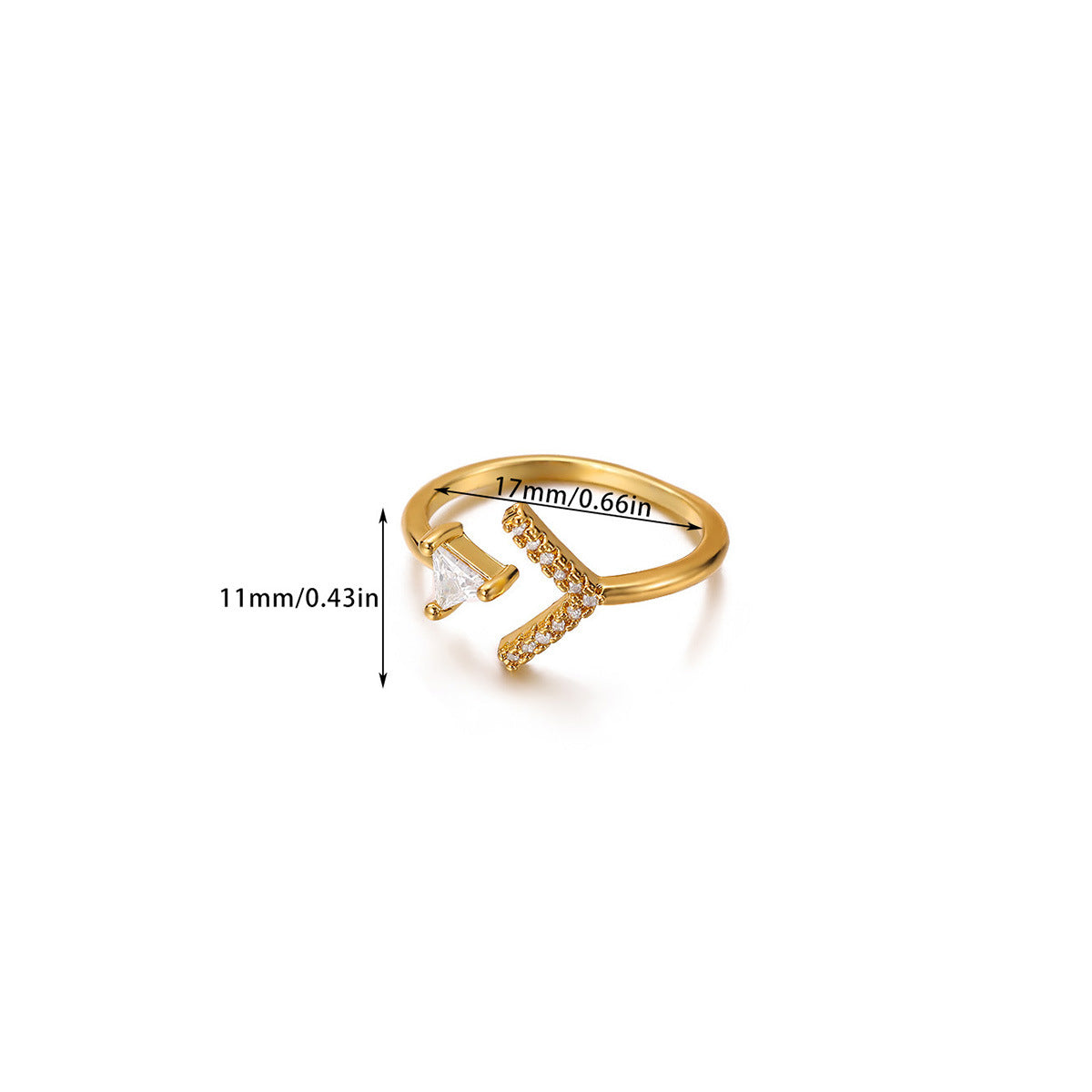 Anillo inox, chapado 54