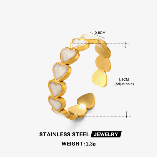 Anillo inox, chapado 74