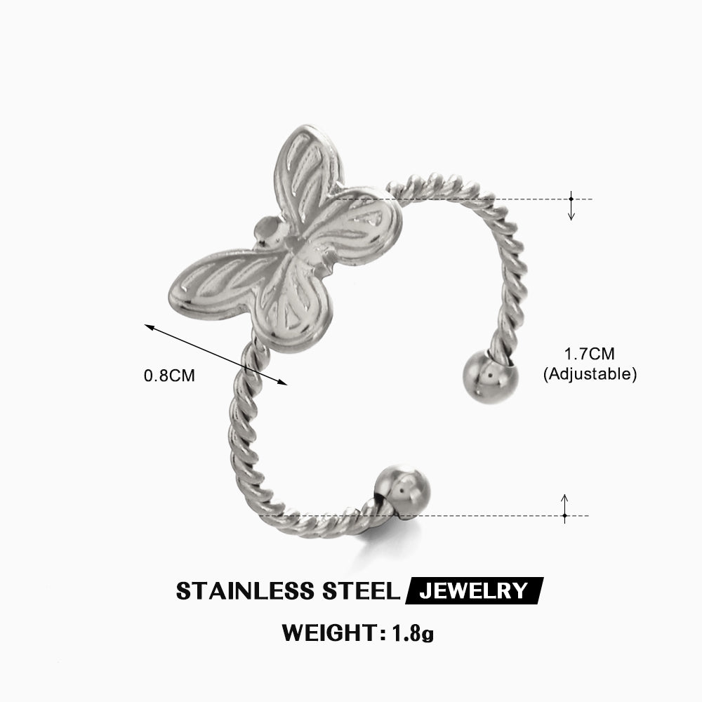 Anillo inox, chapado 50