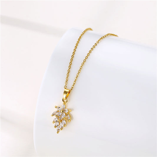 Collar inox, chapado 80