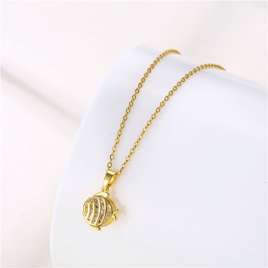 Collar inox, chapado 126