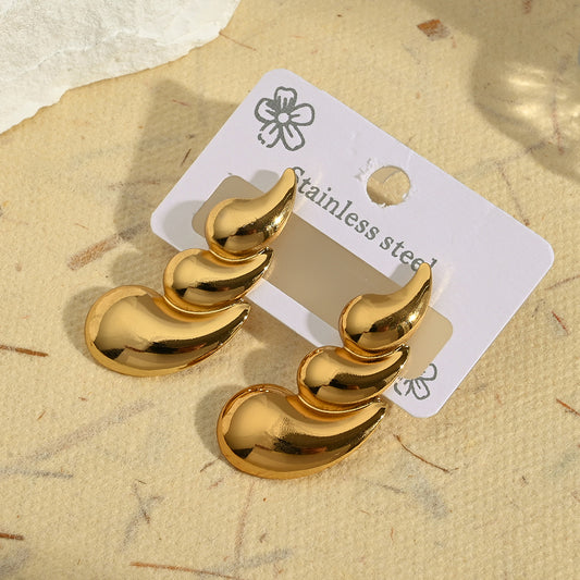 Aretes inox, chapado 96