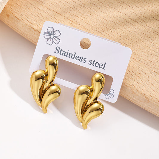 Aretes inox, chapado 95