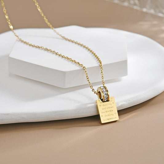 Collar inox, chapado 52