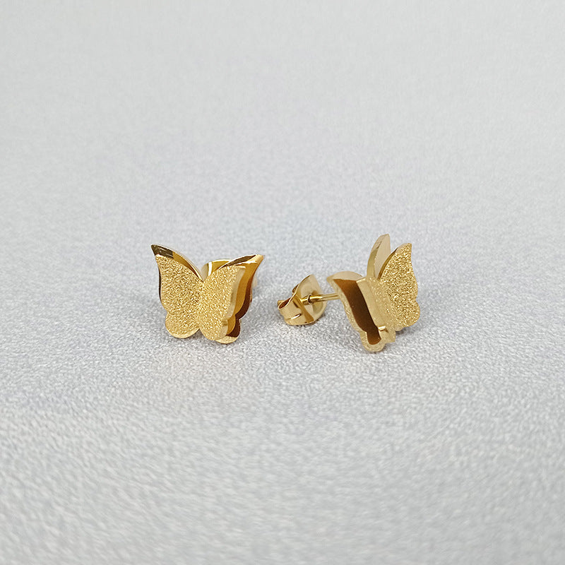 Aretes inox, chapado 75