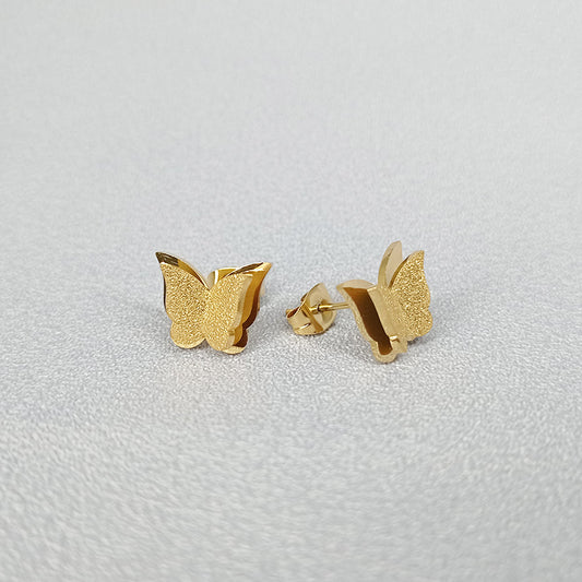 Aretes inox, chapado 75