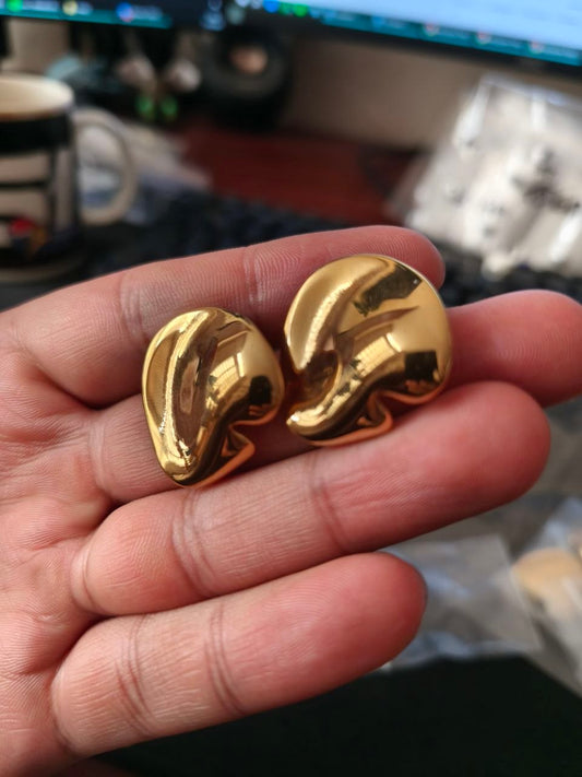 Aretes inox, chapado 398